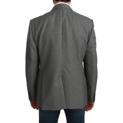 Dolce & Gabbana Gray Slim Fit Formal MARTINI Blazer Dolce & Gabbana