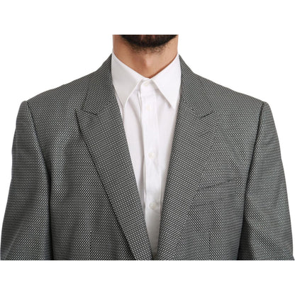 Dolce & Gabbana Gray Slim Fit Formal MARTINI Blazer Dolce & Gabbana