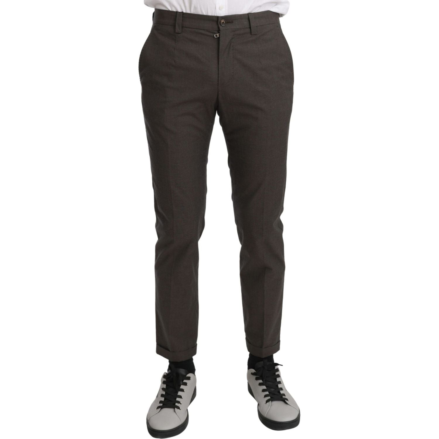 Dolce & Gabbana Brown Casual Mens Trouser 100% Cotton Pants