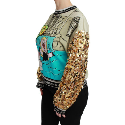 Dolce & Gabbana Year of the Pig Sequined Top Sweater Dolce & Gabbana