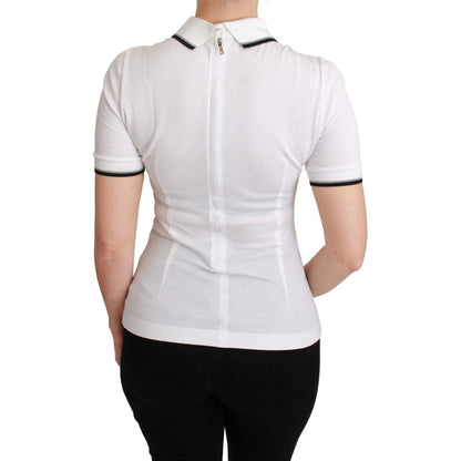 Dolce & Gabbana White Cotton Polo #dgfamily T-shirt Dolce & Gabbana