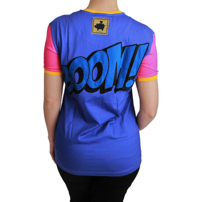 Dolce & Gabbana Purple PIG SUPERGIRL Top Cotton T-shirt Dolce & Gabbana