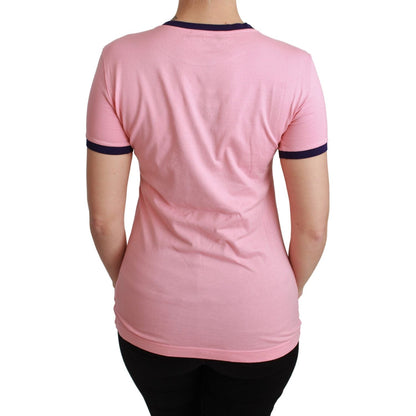 Dolce & Gabbana Pink YEAR OF THE PIG Top Cotton T-shirt Dolce & Gabbana