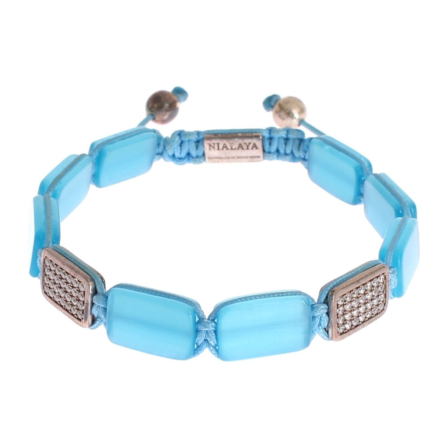 Nialaya CZ Opal 925 Silver Bracelet