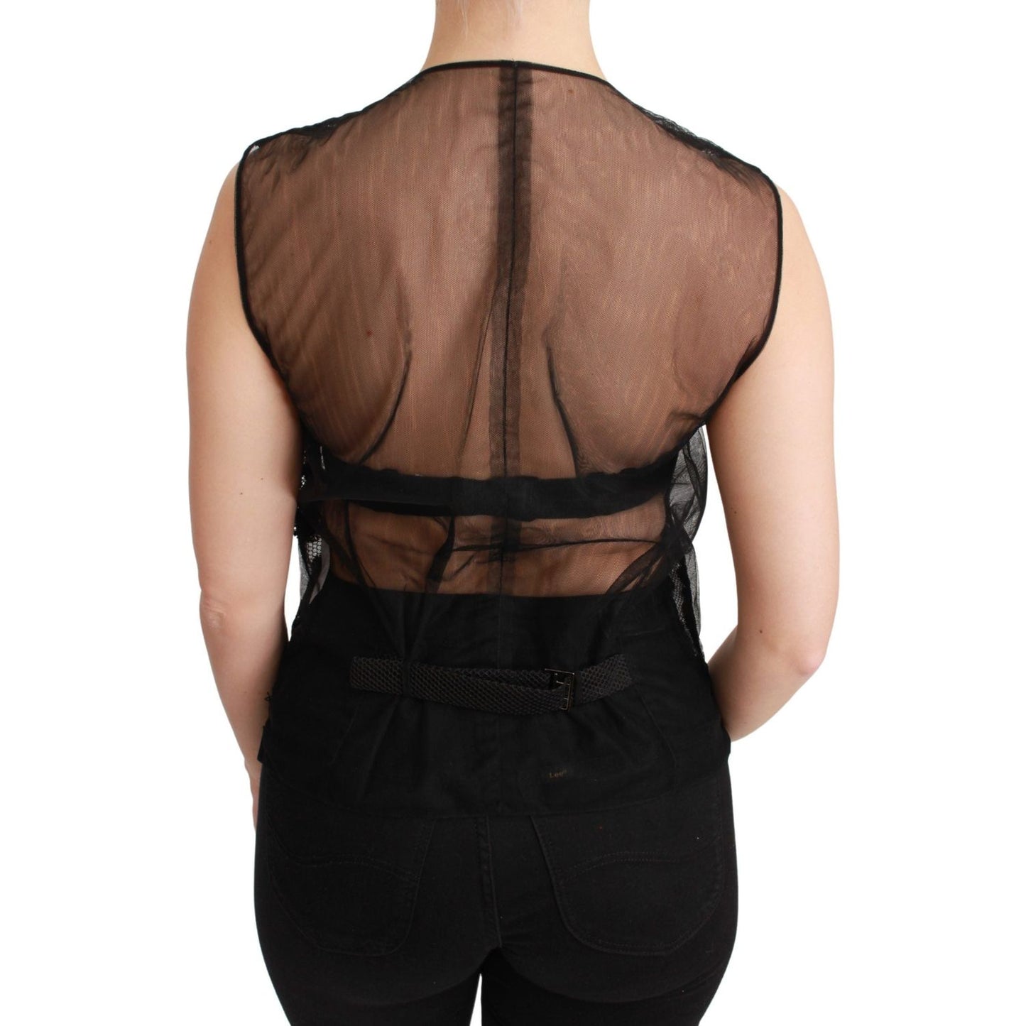 Dolce & Gabbana Black Floral Brocade Top Gilet Waistcoat Dolce & Gabbana