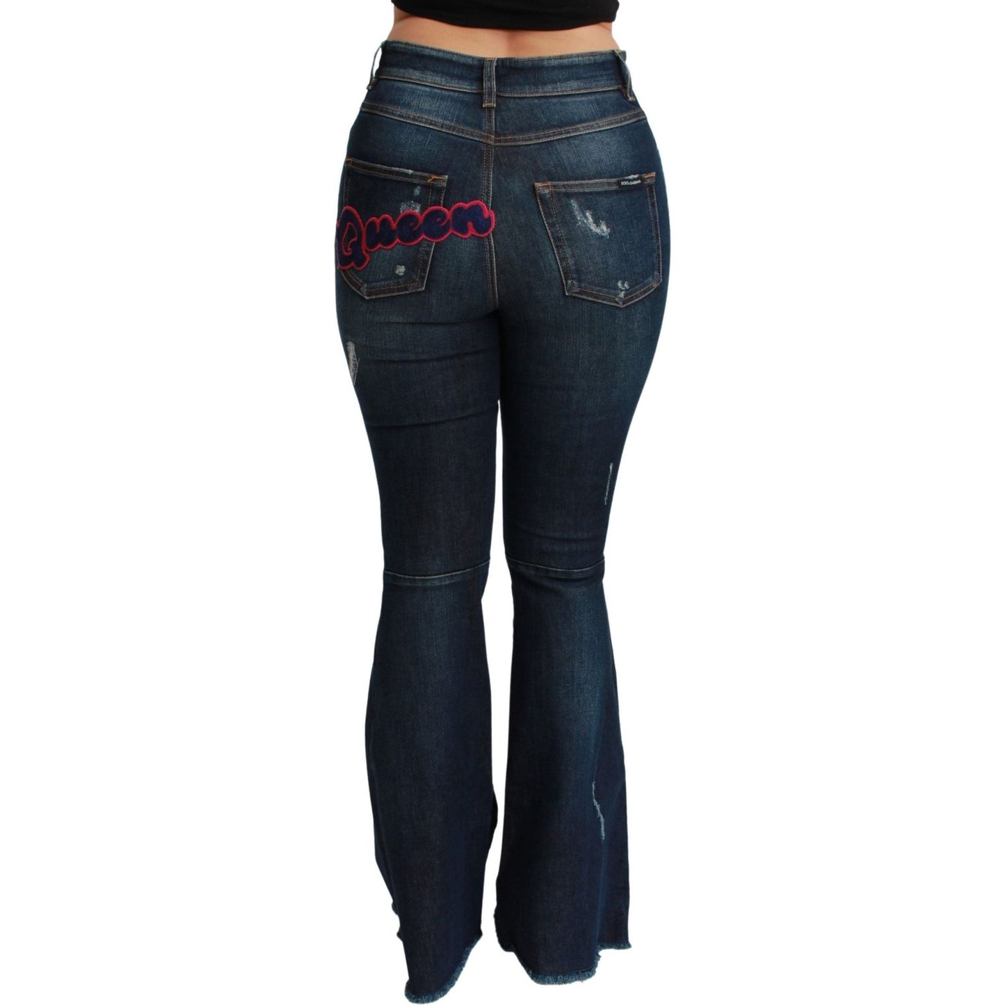 Dolce & Gabbana Blue Denim Cotton Stretch Flared Jeans Dolce & Gabbana