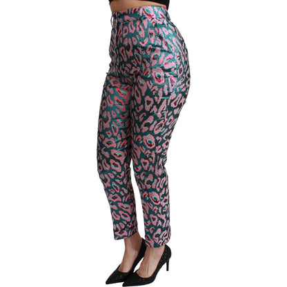 Dolce & Gabbana Multicolor Patterned Cropped High Waist Pants Dolce & Gabbana
