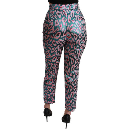 Dolce & Gabbana Multicolor Patterned Cropped High Waist Pants Dolce & Gabbana