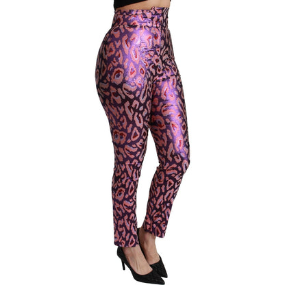 Dolce & Gabbana Multicolor Patterned Cropped High Waist Pants Dolce & Gabbana