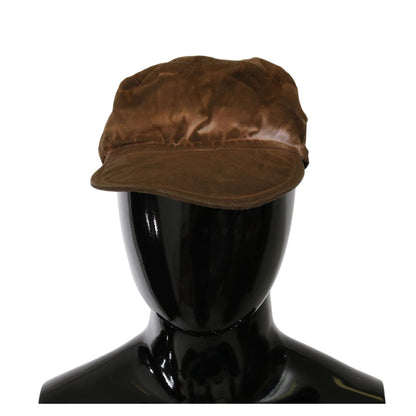 Costume National Brown Newsboy Beret Cabbie Fedora Hat Costume National