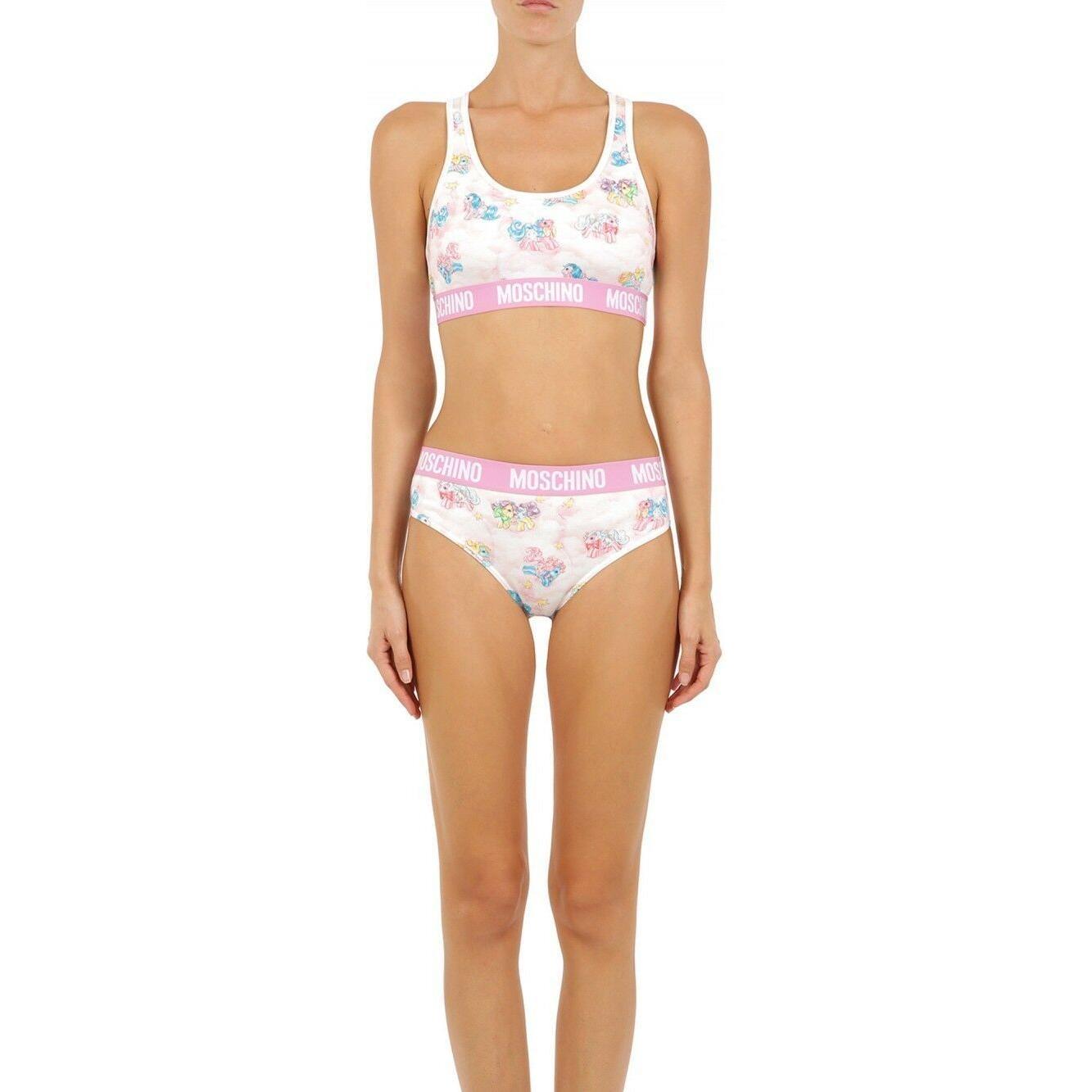 Moschino White Two-Piece Sleepwear My Little Pony Bikini Moschino
