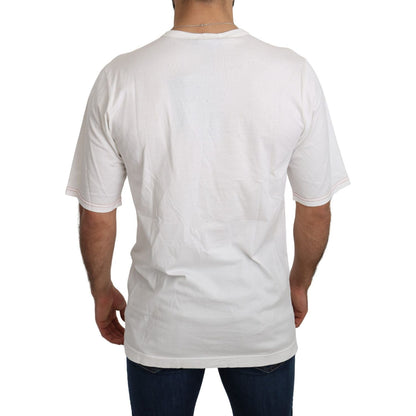 Dolce & Gabbana White Leopard Royal Top T-shirt Dolce & Gabbana