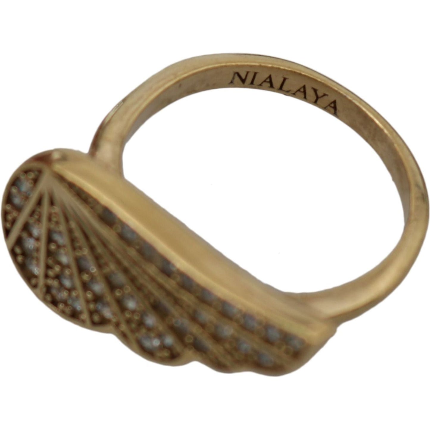 Nialaya Gold Wing Clear CZ 925 Silver Authentic Women Nialaya