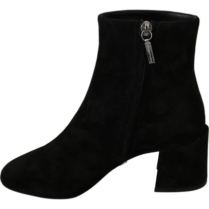 Dolce & Gabbana Black Suede L'Amore E'Bellezza Boots Shoes Dolce & Gabbana