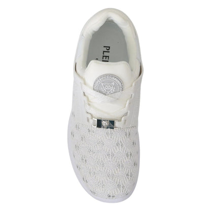Philipp Plein White Polyester Casual Sneakers Shoes Philipp Plein