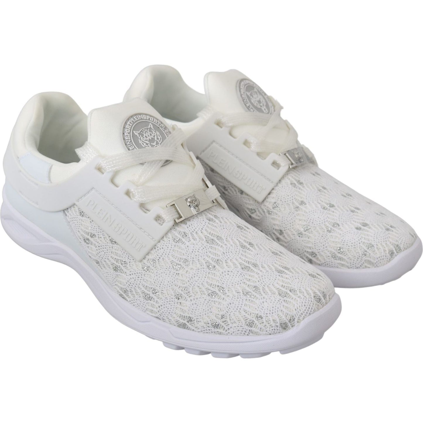 Philipp Plein White Polyester Casual Sneakers Shoes Philipp Plein