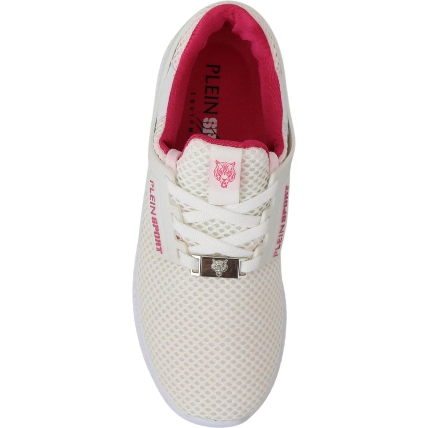 Philipp Plein White Pink Polyester Becky Sneakers Shoes Philipp Plein