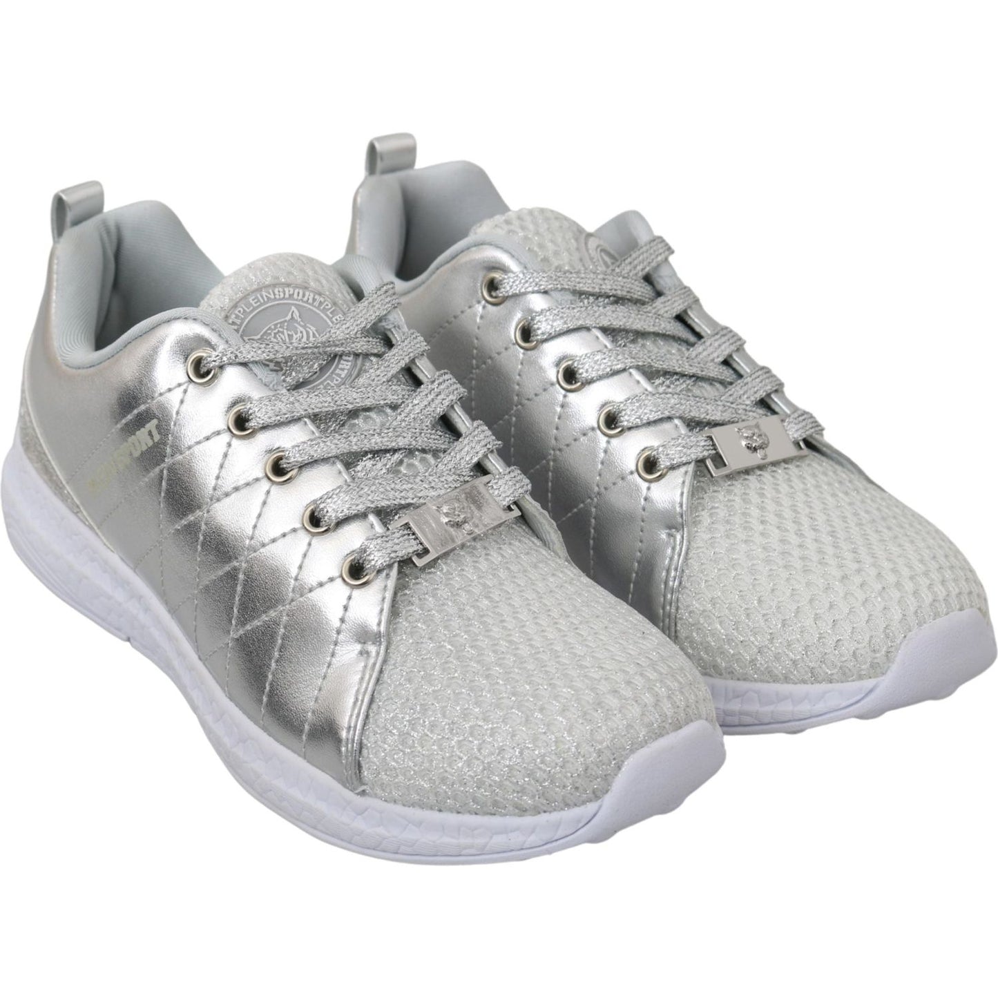 Philipp Plein Gisella Silver Polyester Sneakers Shoes Philipp Plein