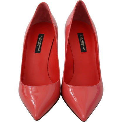 Dolce & Gabbana Dark Pink Patent Leather Heels Pumps Dolce & Gabbana