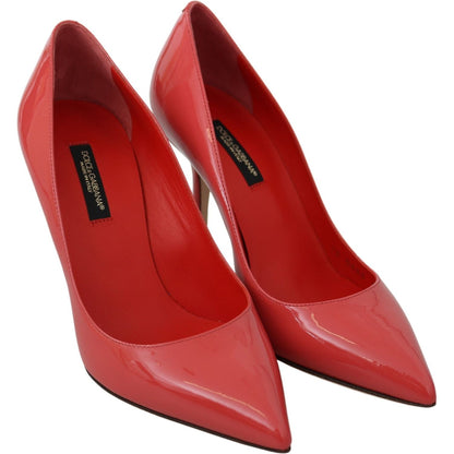 Dolce & Gabbana Dark Pink Patent Leather Heels Pumps Dolce & Gabbana