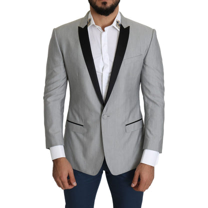 Dolce & Gabbana Light Gray Single Breasted SARTORIA Blazer