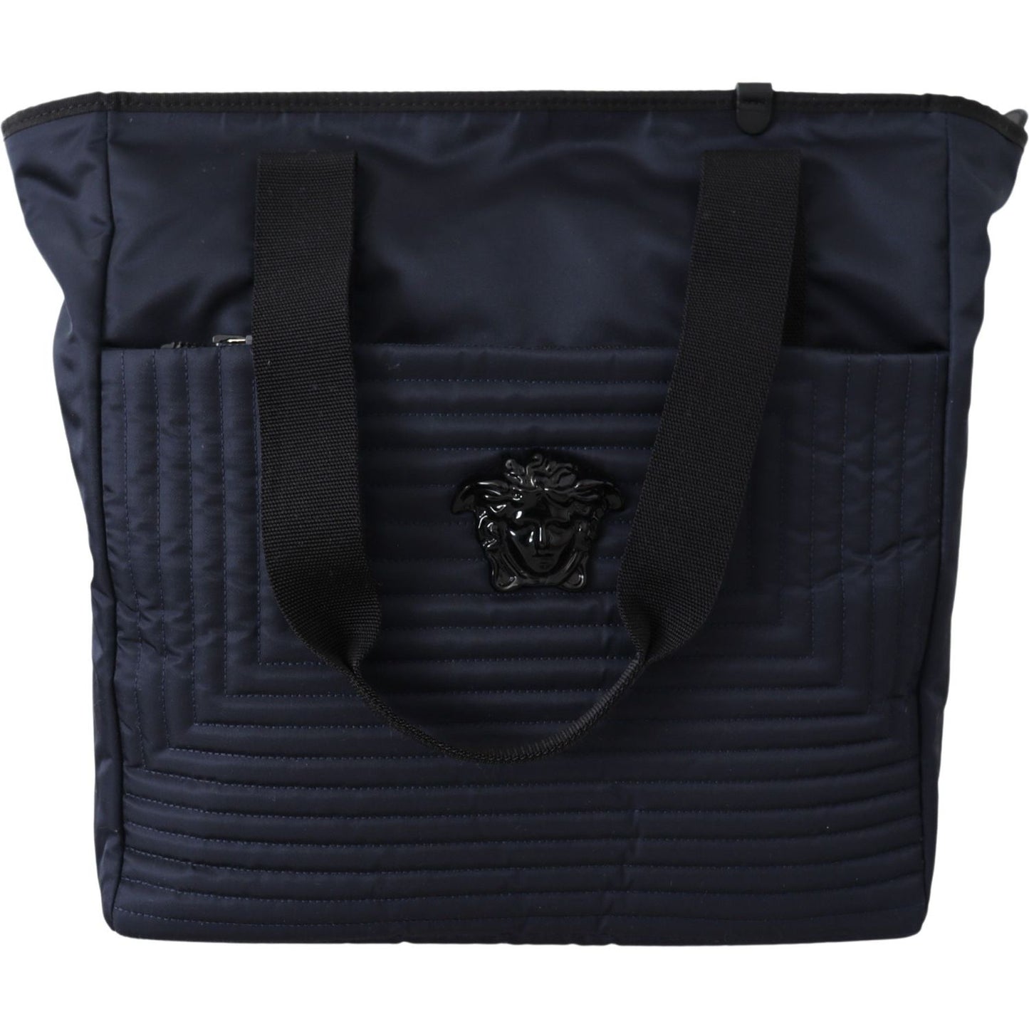 Versace Blue Nylon Tote Bag Versace