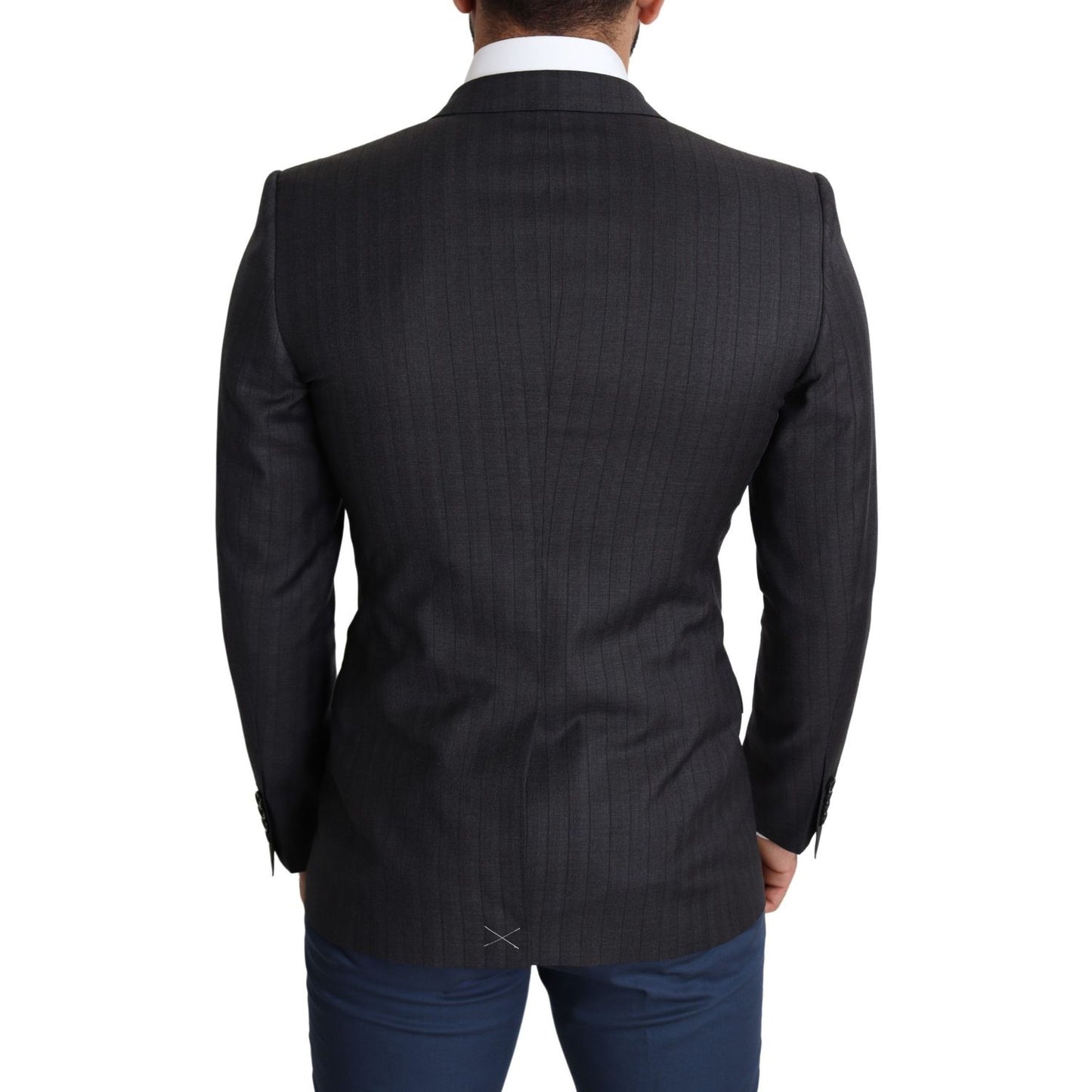 Dolce & Gabbana Black Wool Single Breasted Coat MARTINI Blazer