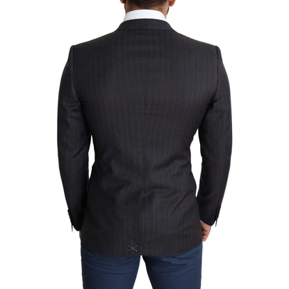 Dolce & Gabbana Black Wool Single Breasted Coat MARTINI Blazer