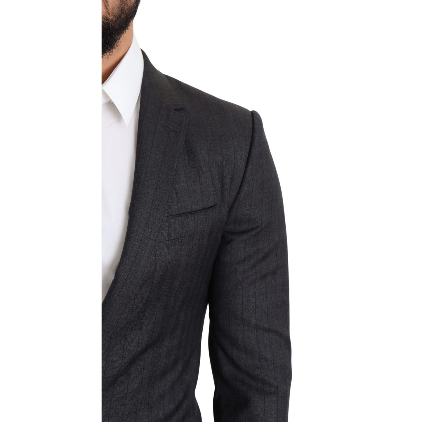 Dolce & Gabbana Black Wool Single Breasted Coat MARTINI Blazer