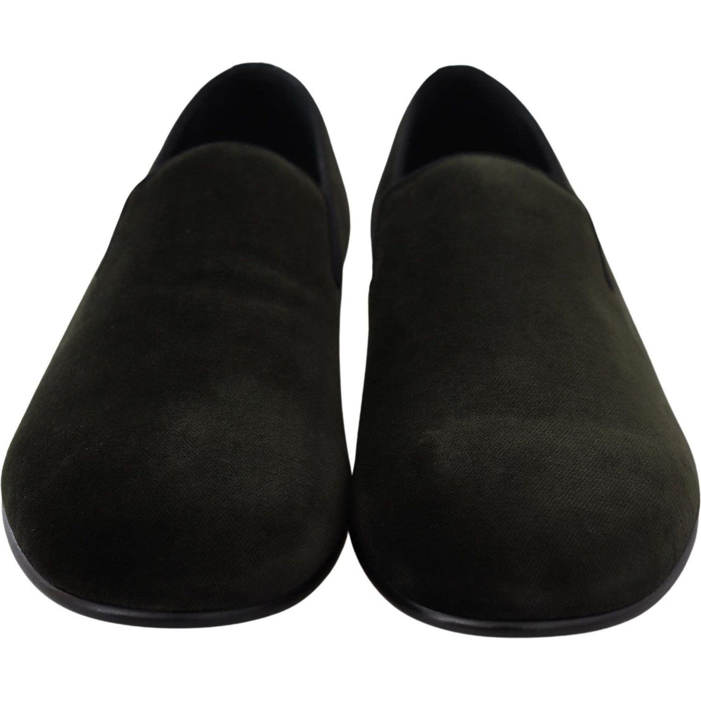 Dolce & Gabbana Green Velvet Slip On Mens Loafers Shoes Dolce & Gabbana