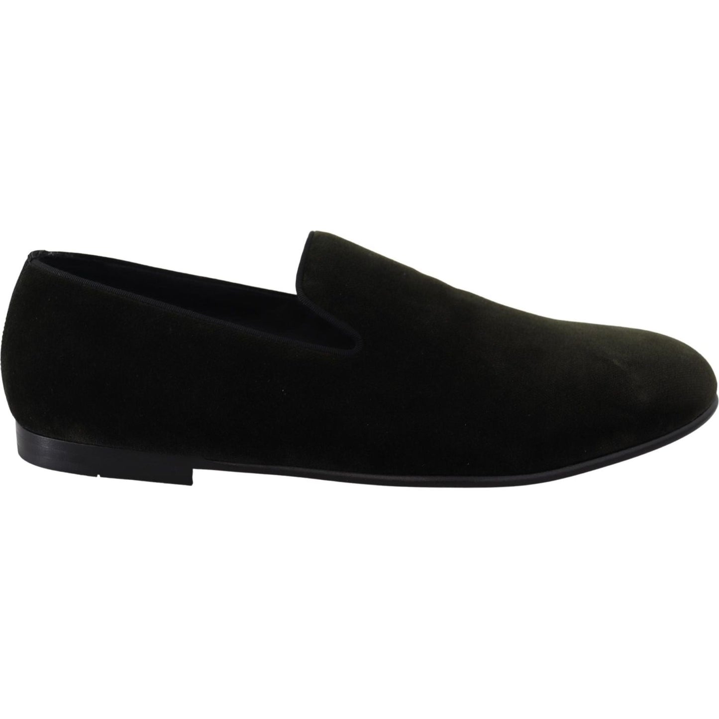 Dolce & Gabbana Green Velvet Slip On Mens Loafers Shoes Dolce & Gabbana