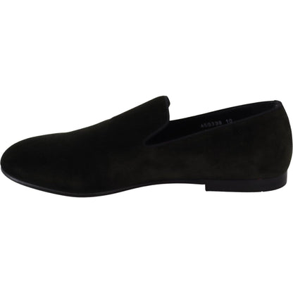 Dolce & Gabbana Green Velvet Slip On Mens Loafers Shoes Dolce & Gabbana