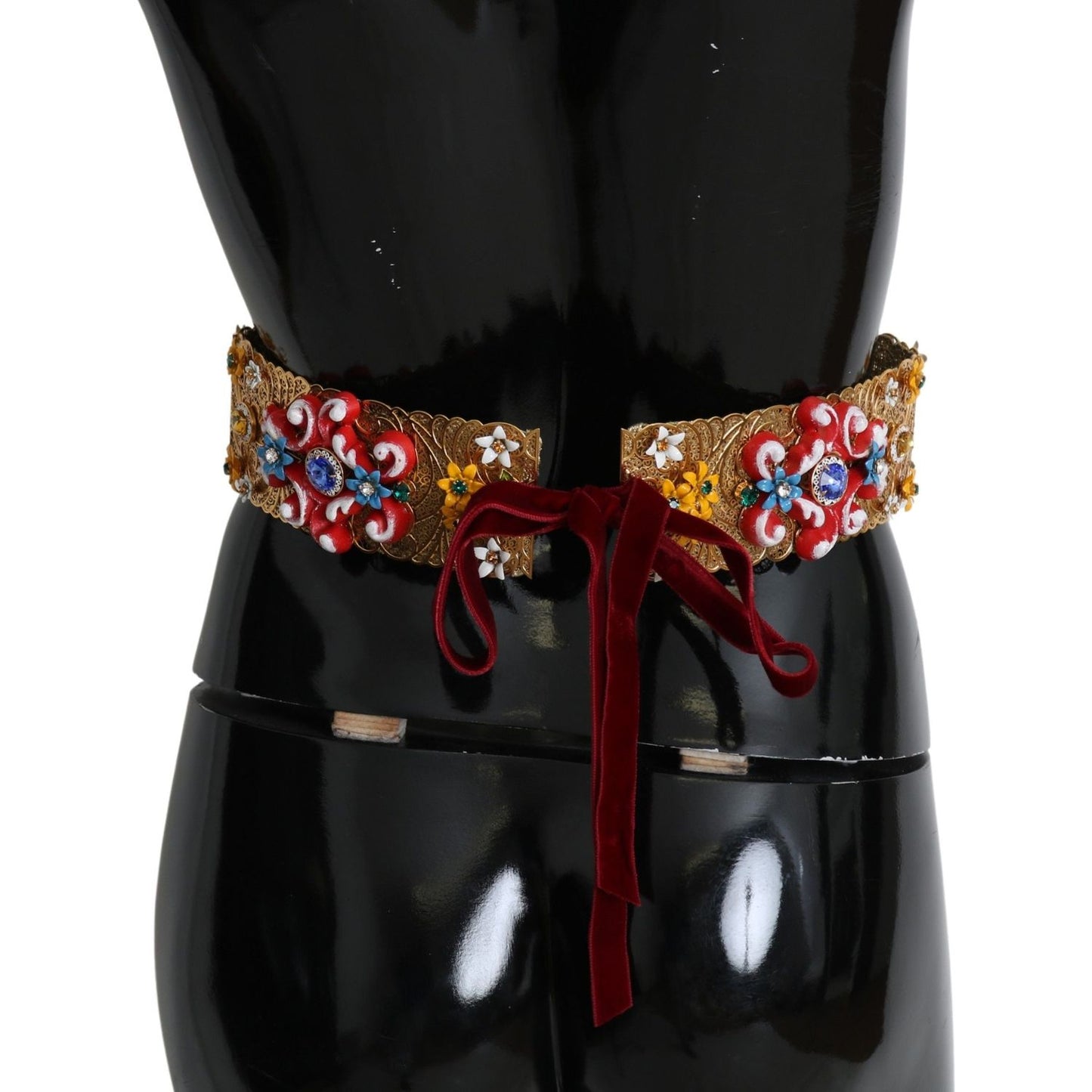 Dolce & Gabbana multicolor Embellished Floral Crystal Wide Waist Belt Dolce & Gabbana