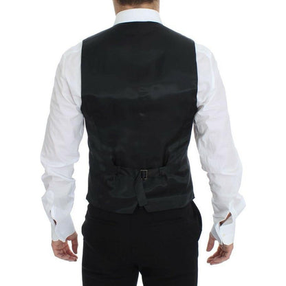 Dolce & Gabbana Gray Wool Stretch Dress Blazer Vest Dolce & Gabbana