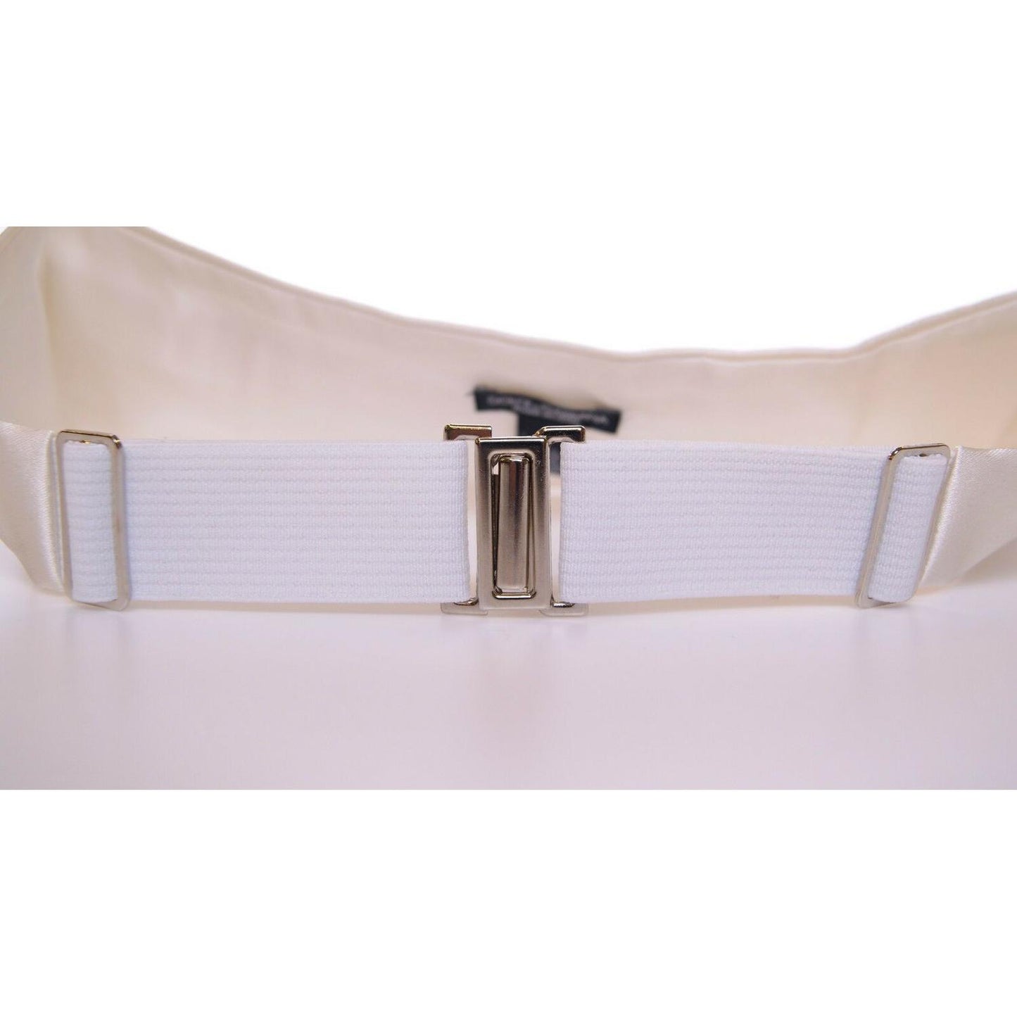 Dolce & Gabbana White Waist Tuxedo Smoking Belt Cummerbund Dolce & Gabbana