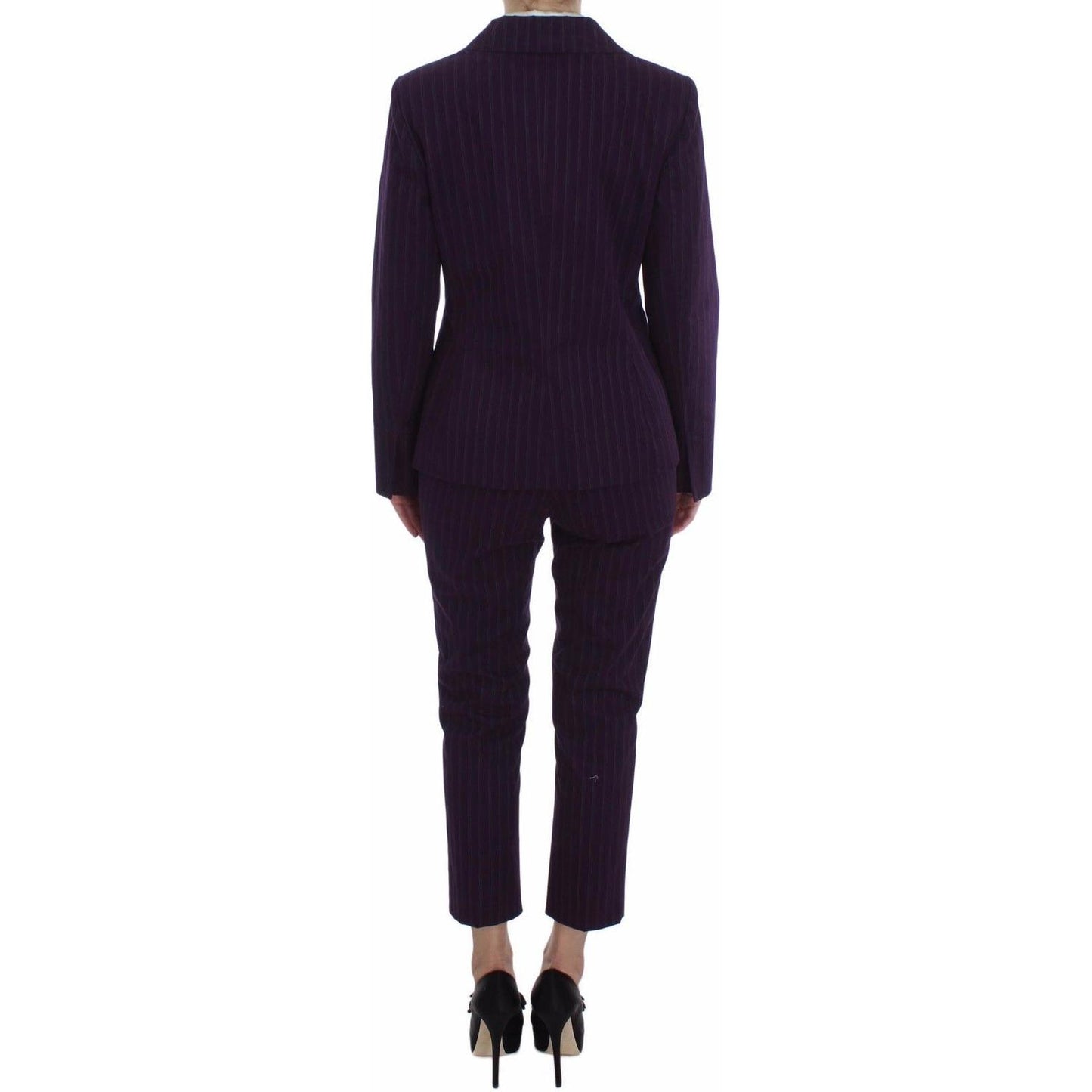 BENCIVENGA Purple Striped Stretch Coat Blazer Pants Suit BENCIVENGA