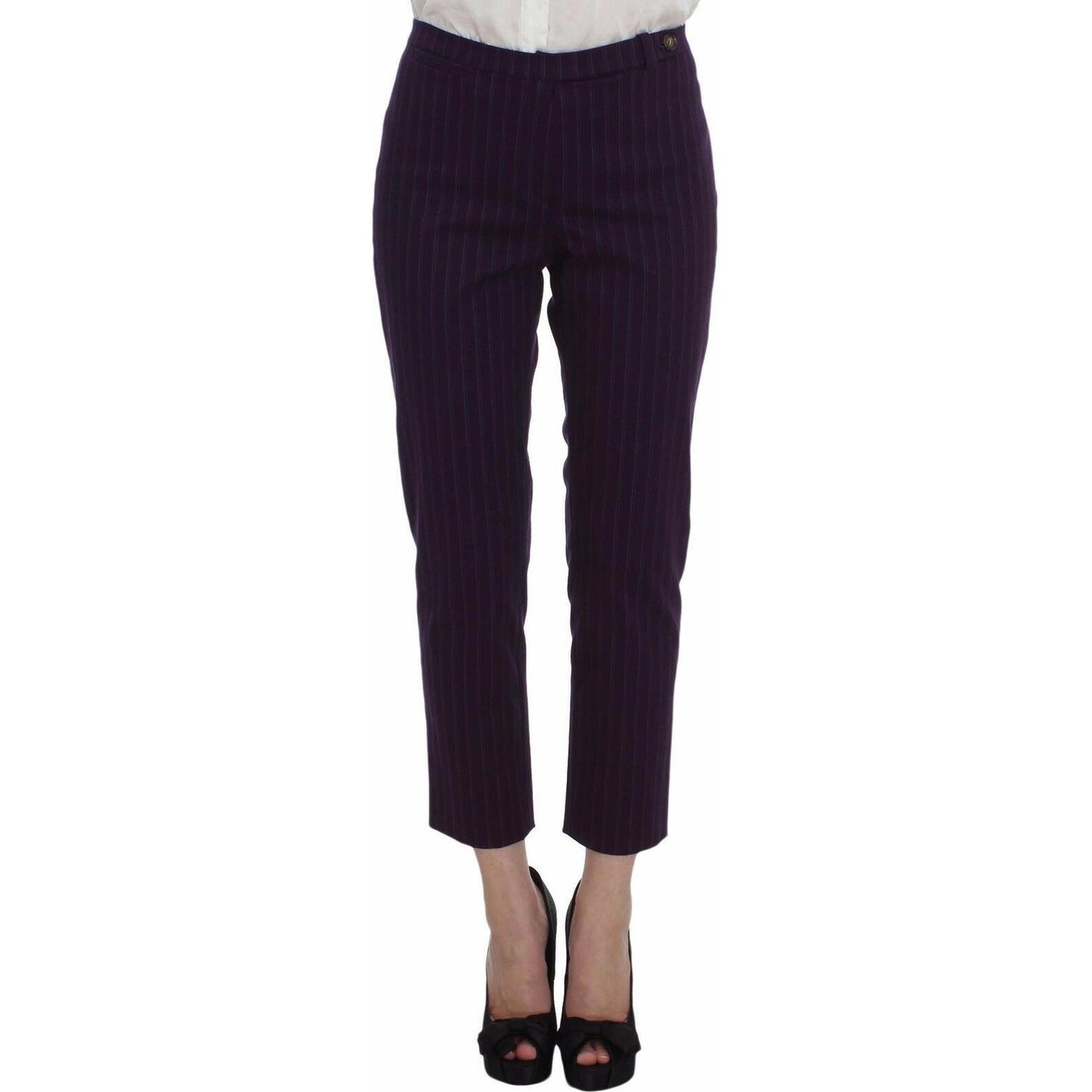 BENCIVENGA Purple Striped Stretch Coat Blazer Pants Suit BENCIVENGA