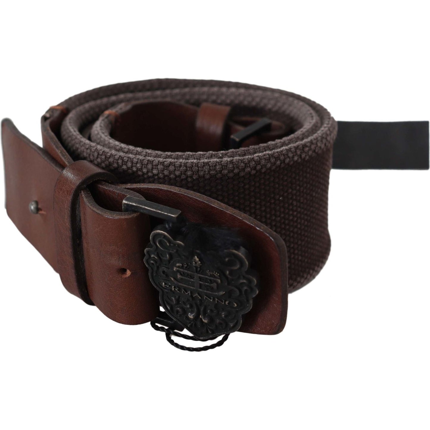 Ermanno Scervino Dark Brown Leather Wide Buckle Waist Belt Ermanno Scervino