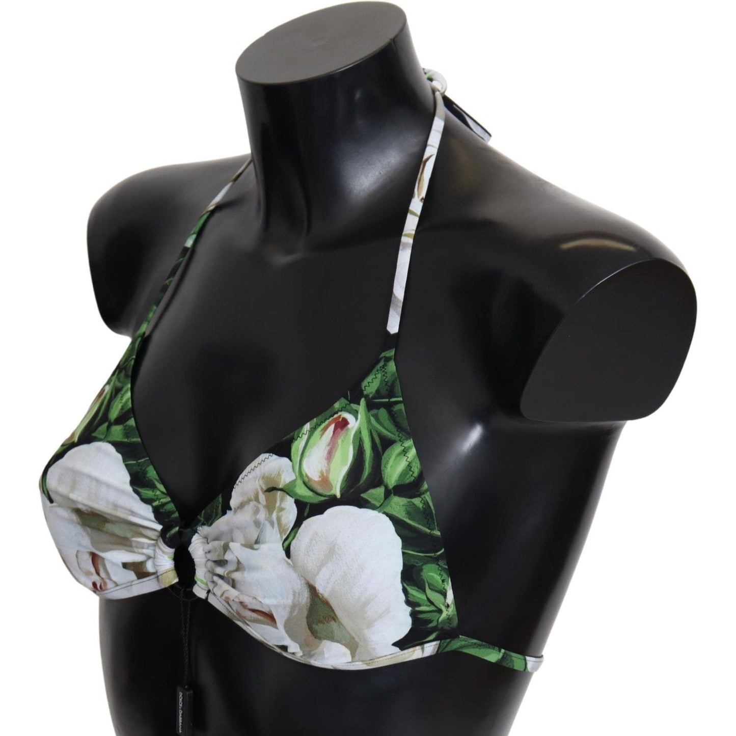 Dolce & Gabbana Multicolor Floral Print Halter Swimwear Bikini Top Dolce & Gabbana