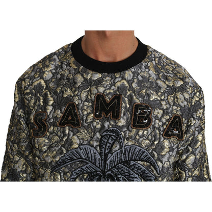 Dolce & Gabbana Multicolor SAMBA Jacquard Palmtree Pullover Sweater Dolce & Gabbana