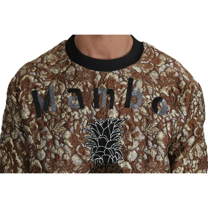 Dolce & Gabbana Multicolor MAMBO Jacquard Pineapple Pullover Sweater Dolce & Gabbana