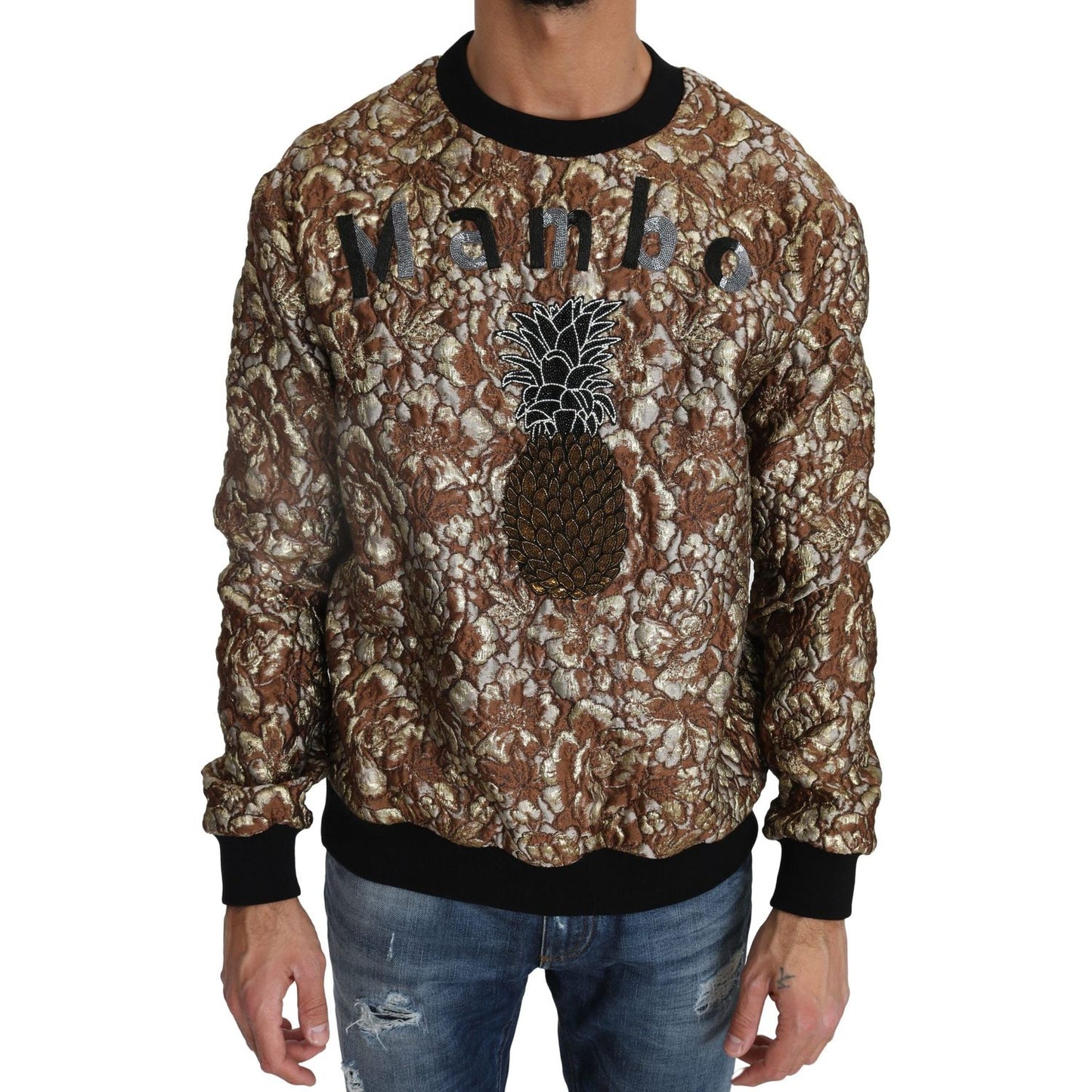 Dolce & Gabbana Multicolor MAMBO Jacquard Pineapple Pullover Sweater Dolce & Gabbana