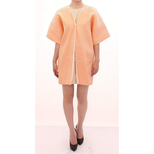 Andrea Incontri Pink Short Sleeves Jacket Coat Andrea Incontri