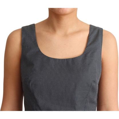 Dolce & Gabbana Black Polka Dotted Cotton A-Line Dress Dolce & Gabbana