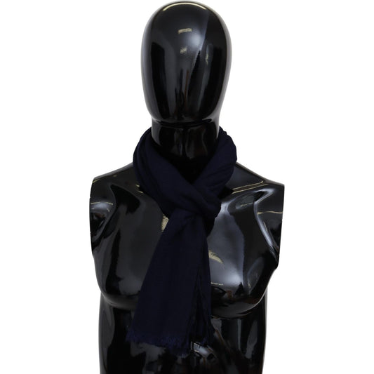 Missoni Blue Wool Knit Unisex Neck Wrap Scarf Missoni