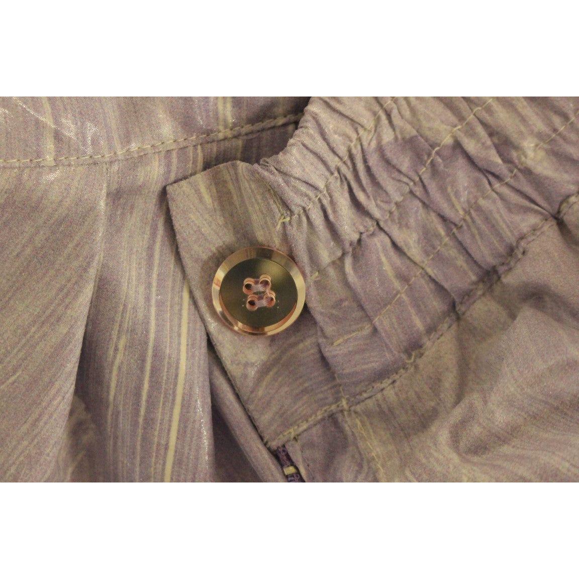 Licia Florio Purple Above-Knee Wrap Shorts Licia Florio