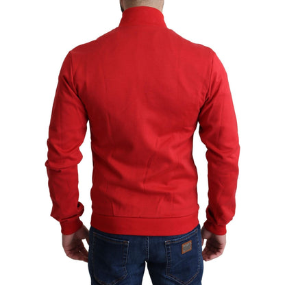 Dolce & Gabbana Red DG Motor Club Zippered Cardigan Sweater Dolce & Gabbana