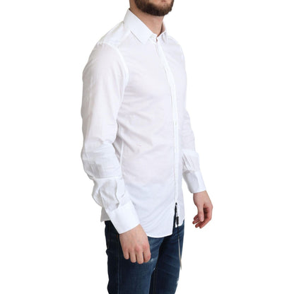 Dolce & Gabbana White Cotton Long Sleeves Formal Shirt Dolce & Gabbana