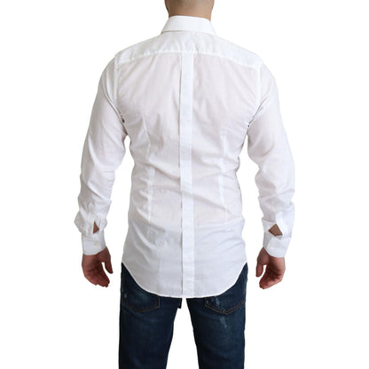 Dolce & Gabbana White Cotton Long Sleeves Formal Shirt Dolce & Gabbana