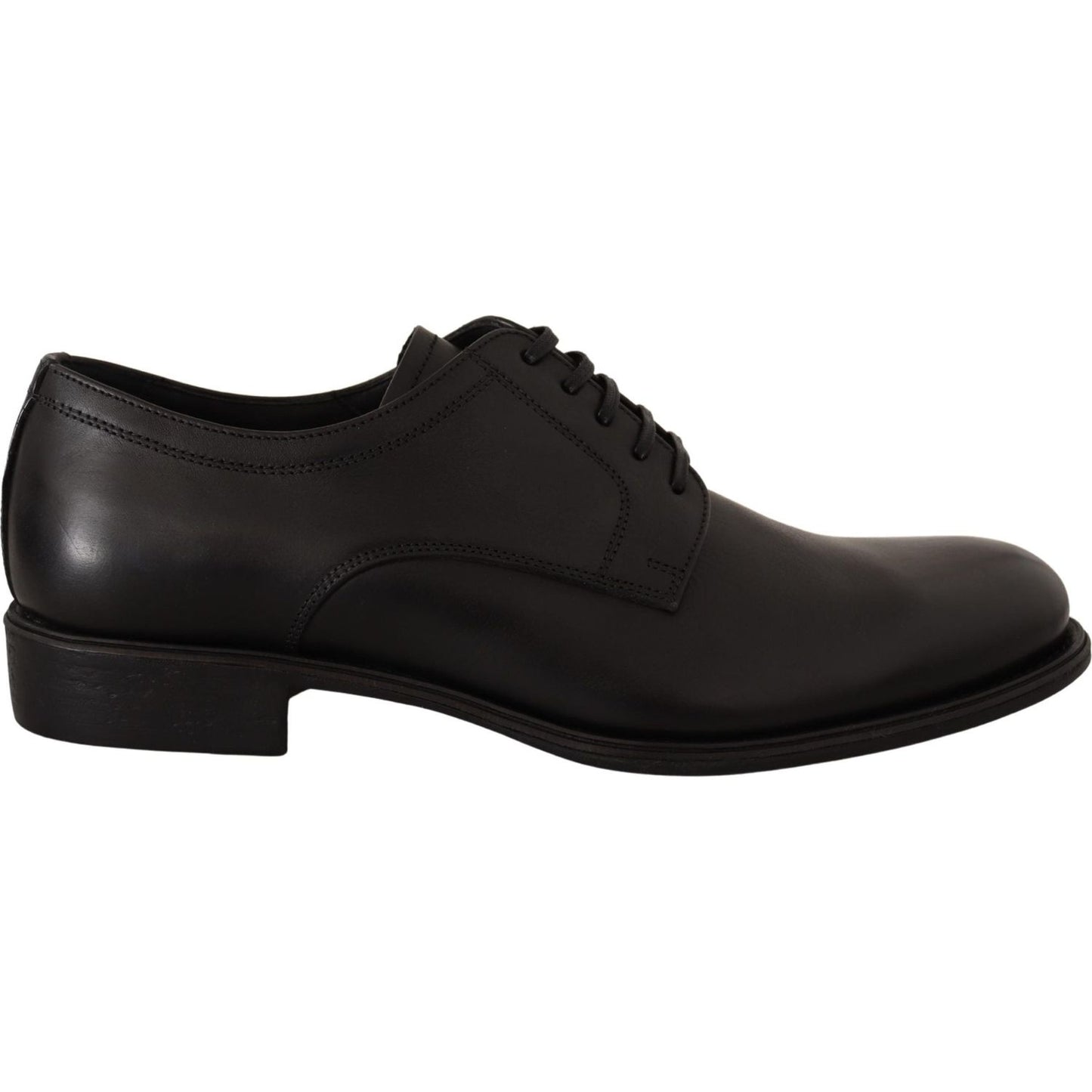 Dolce & Gabbana Black Leather Lace Up Mens Formal Derby Shoes Dress Shoes